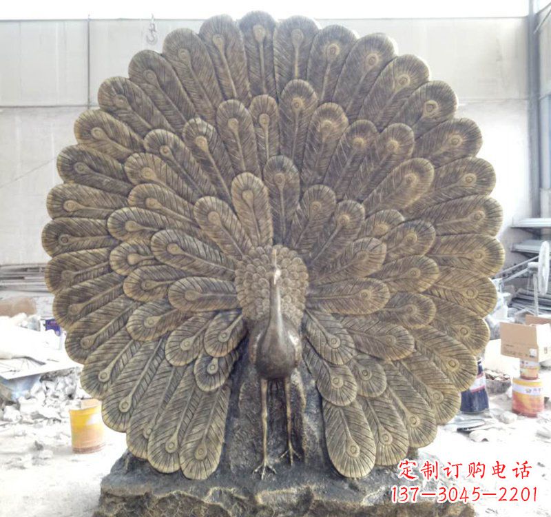 聊城艺术设计精美铜孔雀雕塑