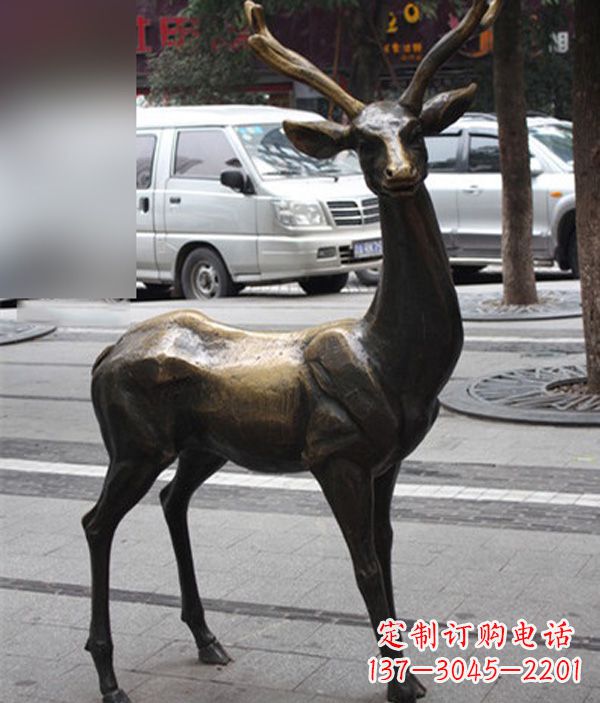 聊城高品质鹿铜雕塑,给室内外环境带来新气象