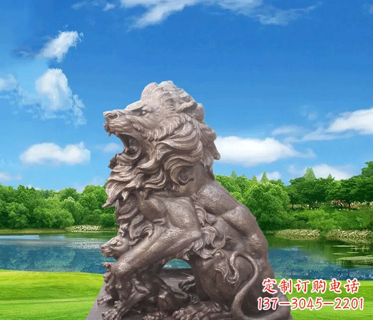 聊城高贵雄毅的狮子铜雕