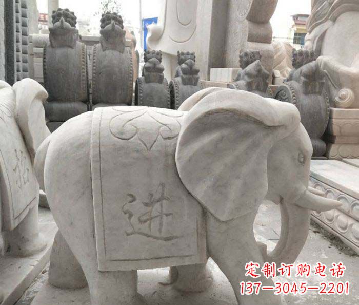 聊城小象石雕塑,展现美丽的艺术风采