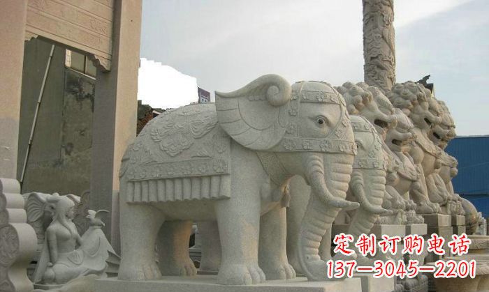 聊城产品名称优雅雕塑大象招财雕塑