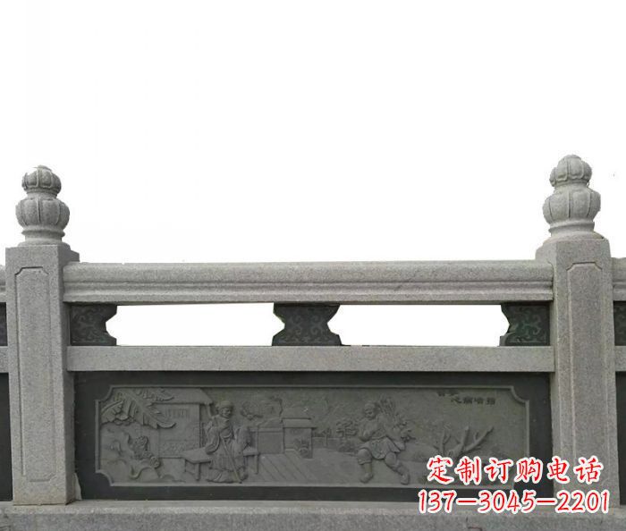 聊城中领雕塑艺术品-公园仿古石雕栏板
