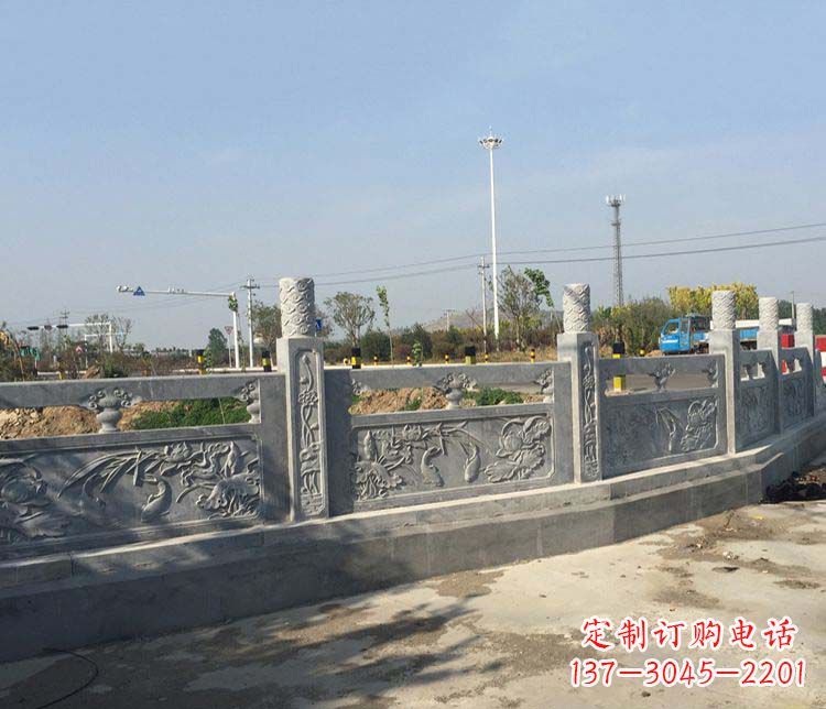 聊城风格各异的精美公园仿古石栏板雕塑