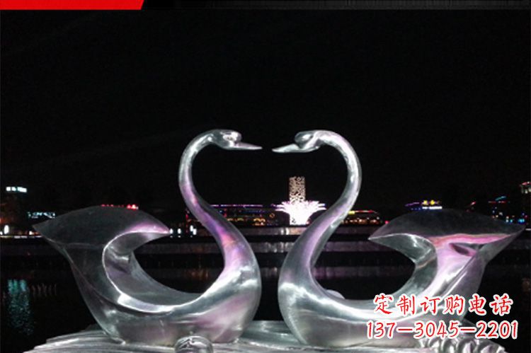 聊城中领雕塑定制不锈钢仙鹤雕塑