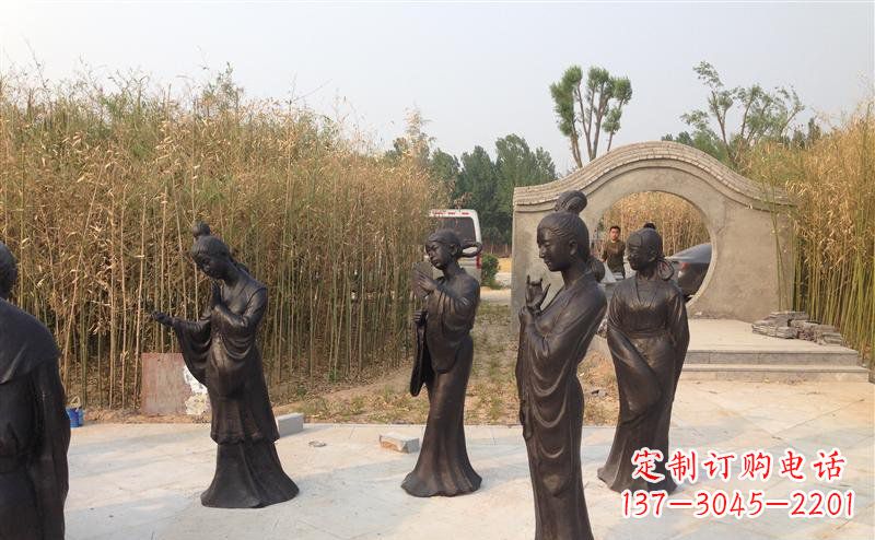 聊城古典雅致女人铜雕