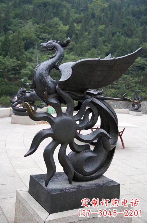 聊城天四灵朱雀神鸟雕塑——象征希望的贵族精神
