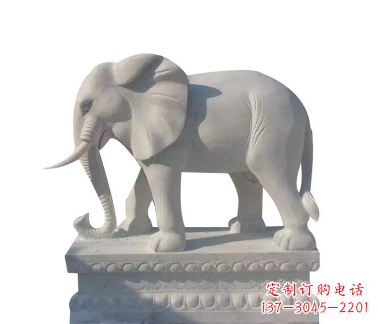 聊城优质汉白玉大象动物石雕