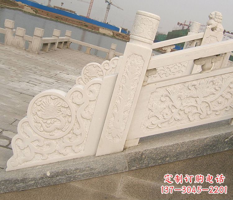 聊城汉白玉精美园林栏板雕塑