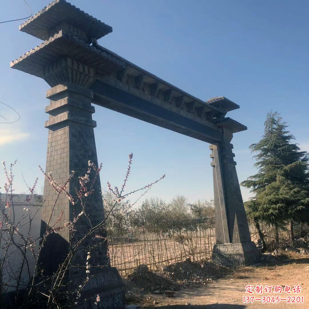 聊城公园汉阙大门石雕