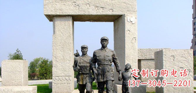 聊城纪念红军的铜雕制品