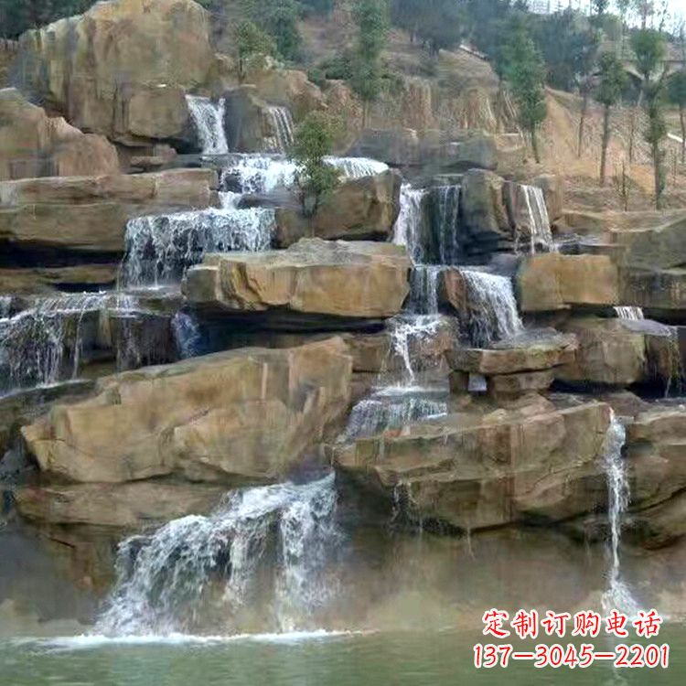聊城公园假山流水景观
