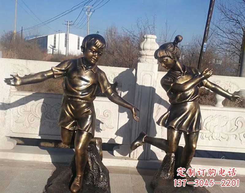 聊城新颖花篮儿童铜雕