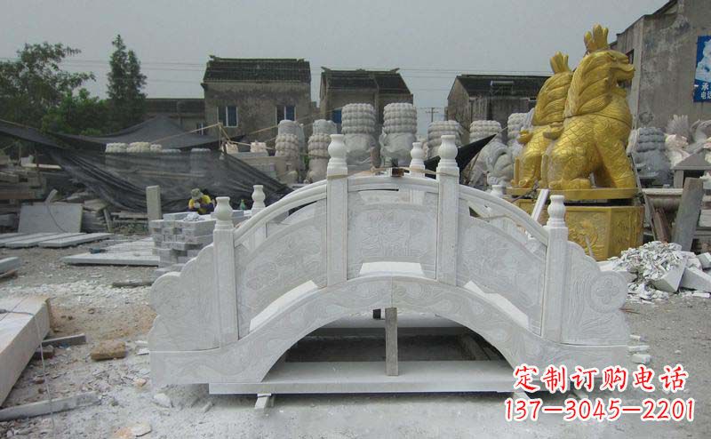 聊城公园景观大理石拱桥雕塑