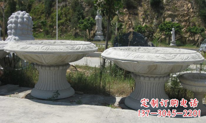 聊城美轮美奂的大理石花盆雕塑