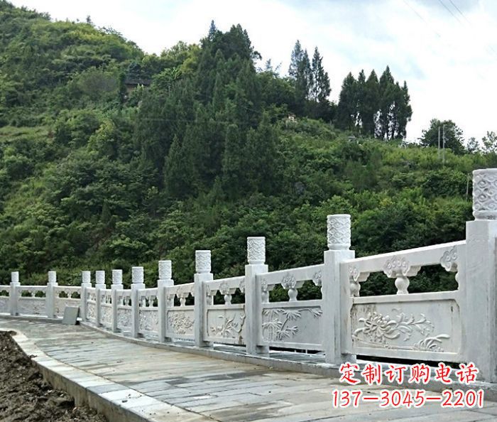 聊城公园景观大理石栏板雕塑 (5)