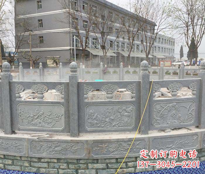 聊城公园景观大理石栏板雕塑