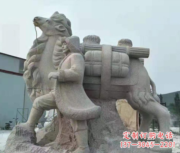 聊城公园景观大理石骆驼石雕
