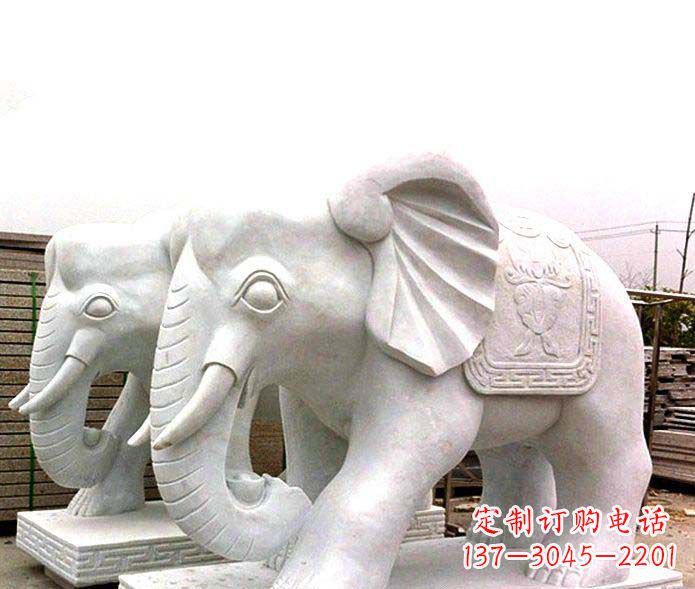 聊城公园景观大理石招财大象石雕