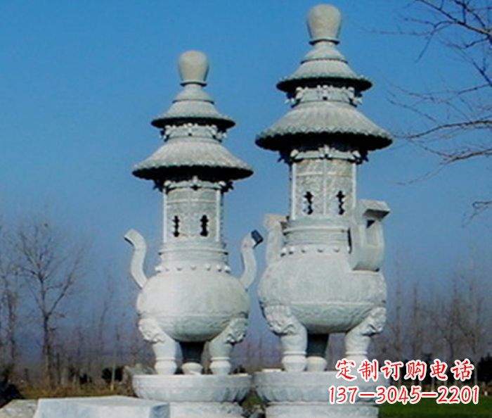 聊城公园景观仿古石雕香炉