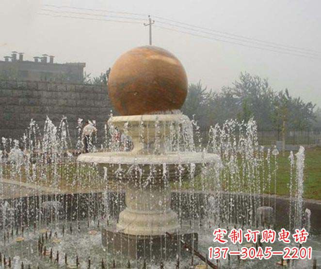 聊城公园景观风水球喷泉石雕