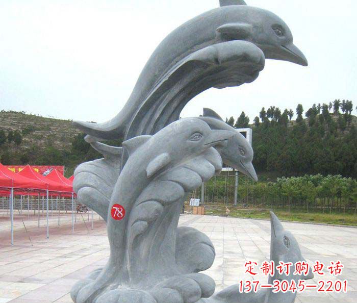 聊城精美海豚雕塑 烘托您的公园景观