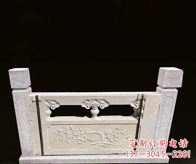 聊城梅花浮雕石栏板雕塑