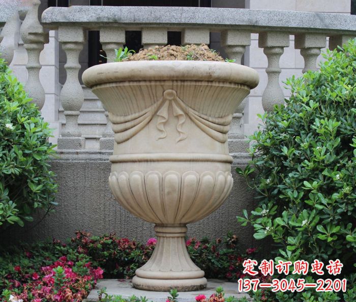 聊城公园景观欧式花盆石雕