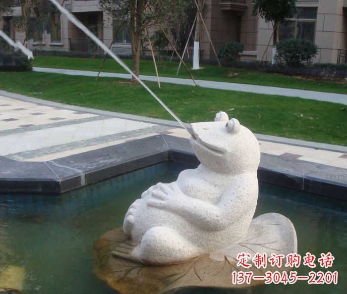 聊城精美青蛙喷泉石雕
