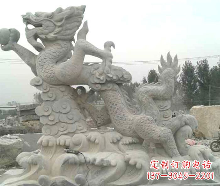 聊城精美青龙出水石雕