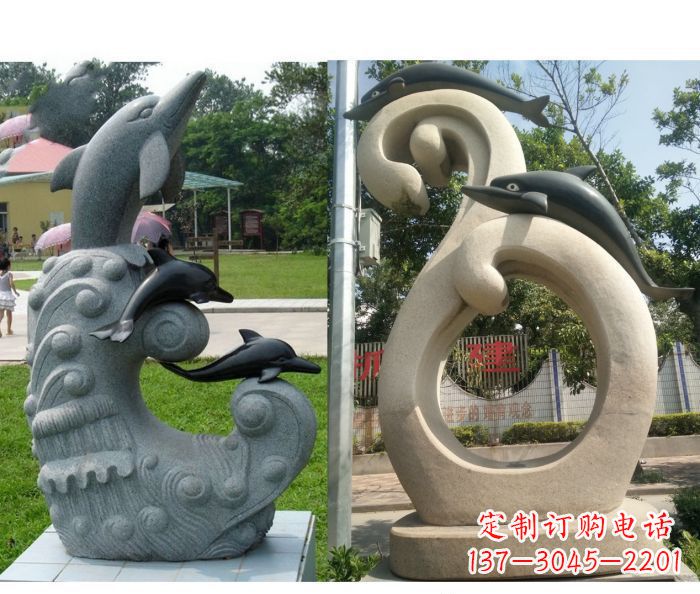 聊城海豚雕塑，让你的公园景观更加优美缤纷