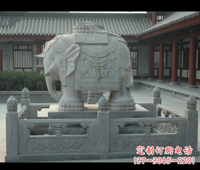 聊城用大象雕塑彰显田园风情