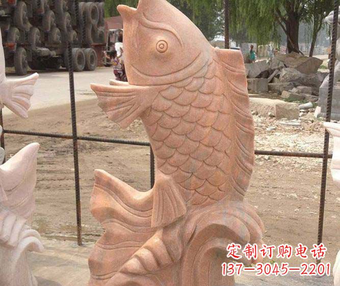 聊城红石喷泉雕塑,点亮公园景观