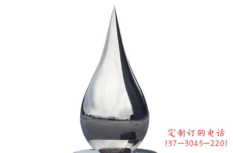 聊城精湛打造,完美之作——不锈钢镜面水滴雕塑