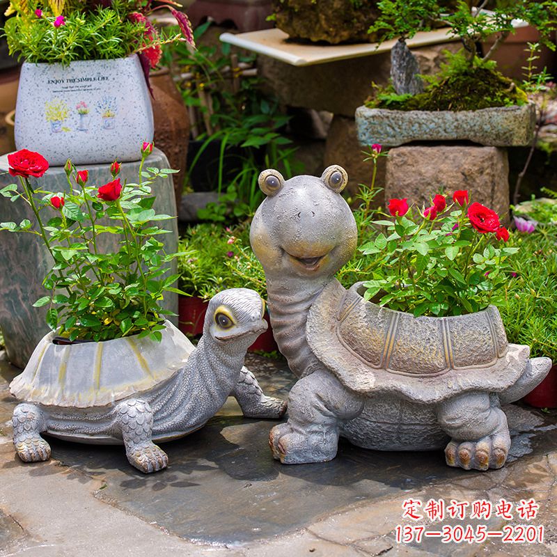 聊城铸铁乌龟花盆雕塑