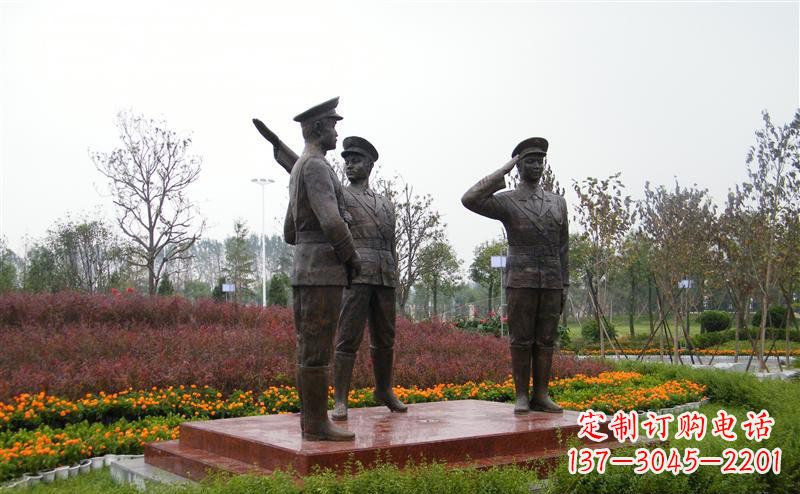 聊城金属警察雕塑——荣耀守护社会治安!