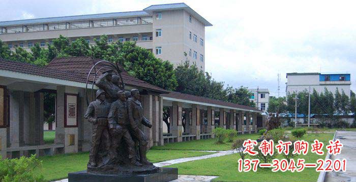 聊城风采勇猛军人铜雕
