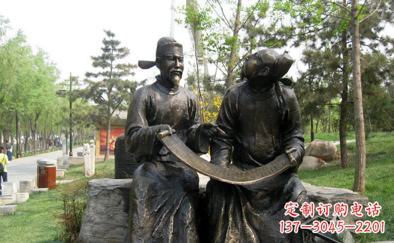 聊城传承经典,定制古典唐代人物小品铜雕