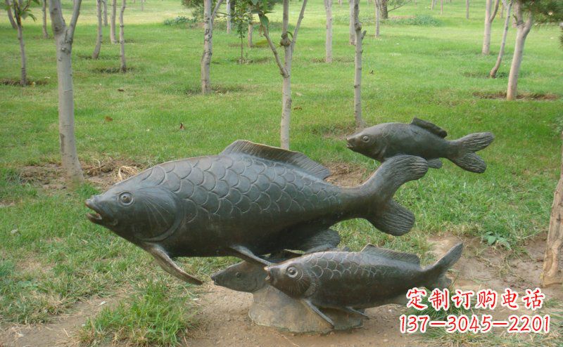 聊城中领雕塑手工制作铜鲤鱼雕塑