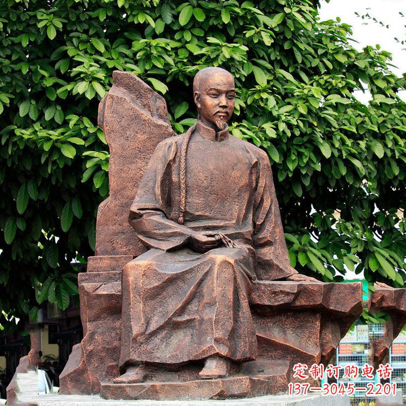 聊城清朝名人叶天士纯铜雕像