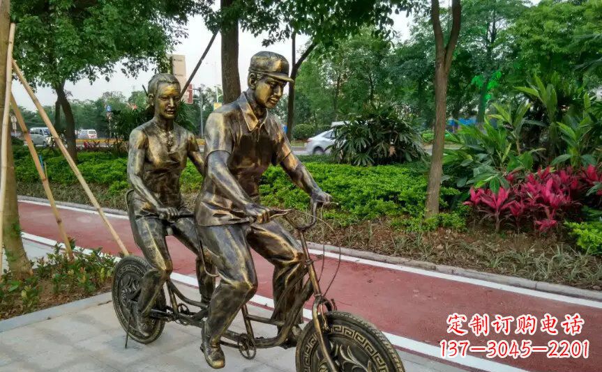 聊城集休闲、健身、艺术於一体的自行车雕塑