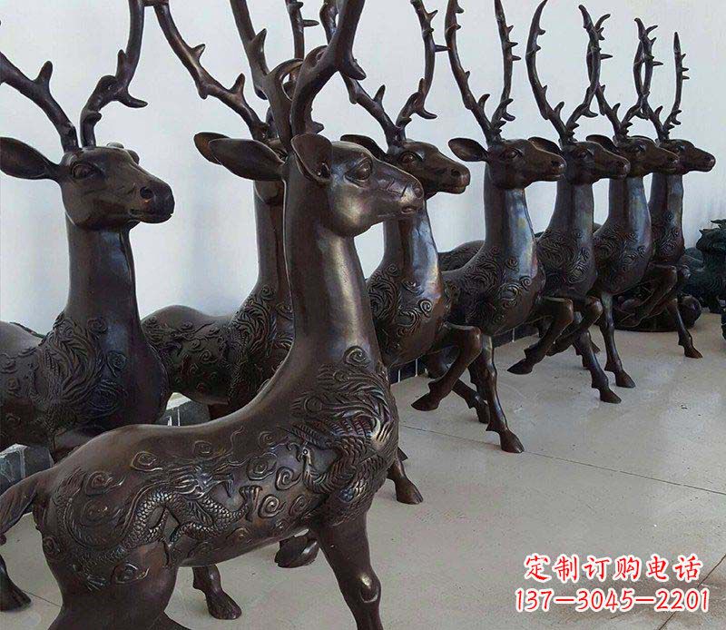 聊城产品名称精美梅花鹿铜雕