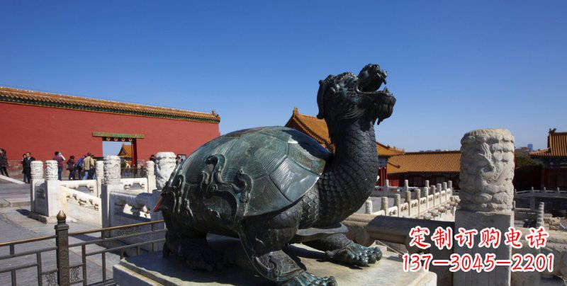聊城公园龙龟景观铜雕