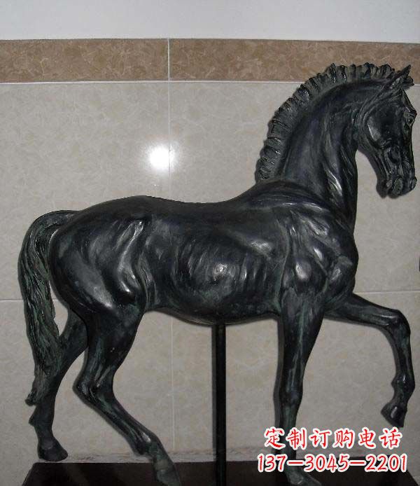 聊城公园马动物景观铜雕