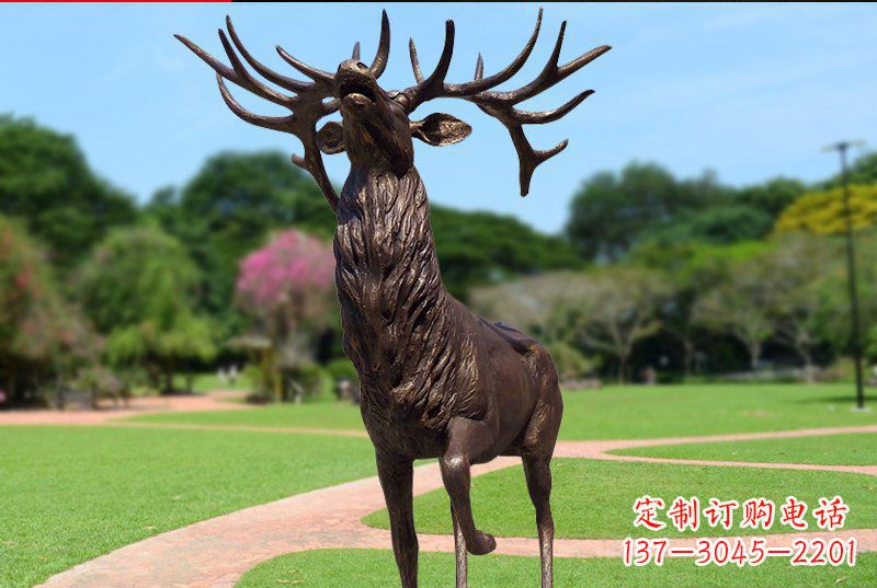 聊城梅花鹿铜雕制作