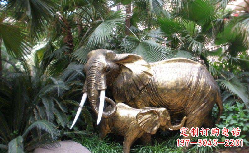聊城中领雕塑-大象铜雕定制