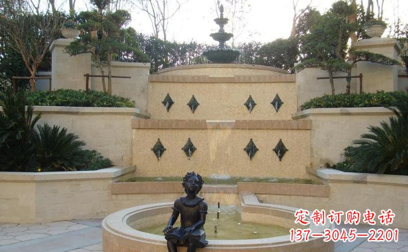 聊城西方风尚小女孩铜雕