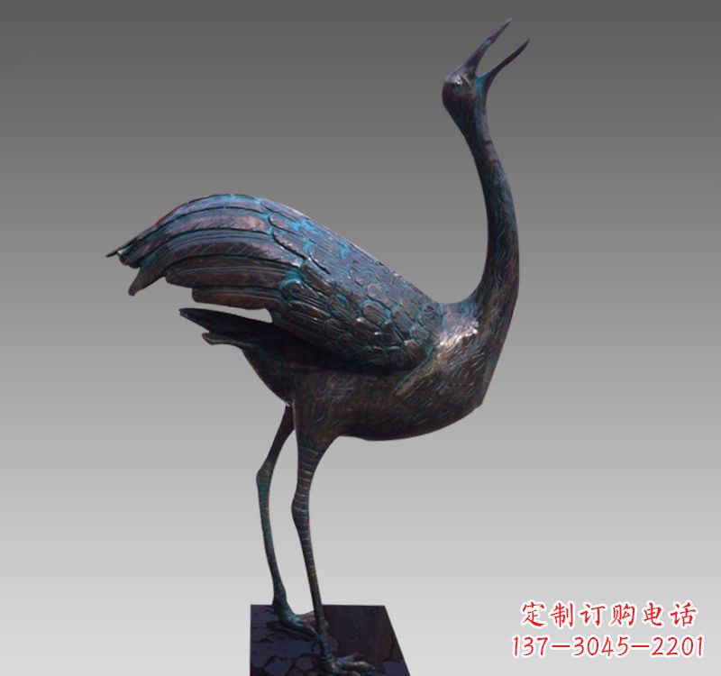 聊城青铜雕刻仙鹤翱翔