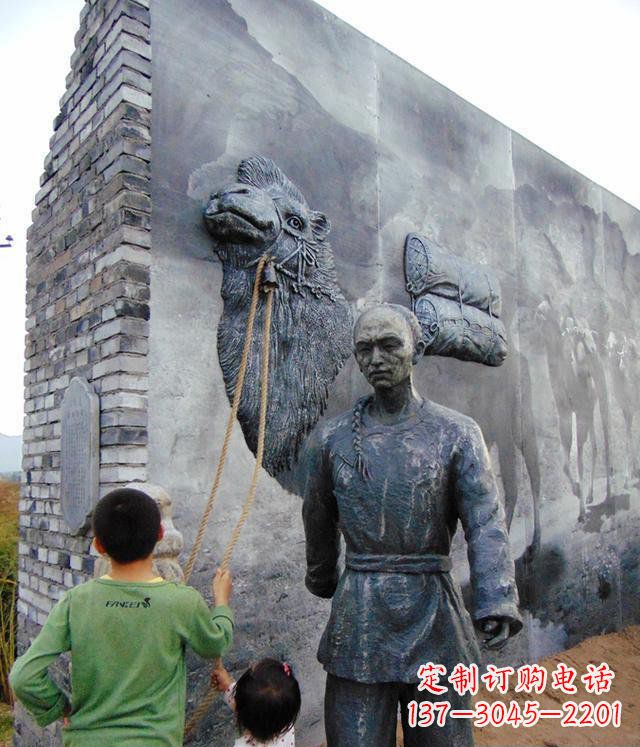 聊城清朝人物骆驼雕塑