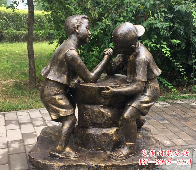 聊城童心盎然儿童铜雕
