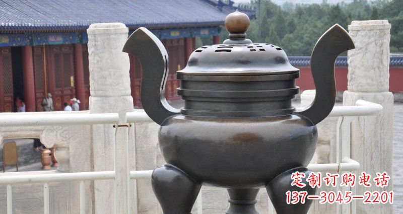 聊城高雅香炉铜雕,景观雕塑装置